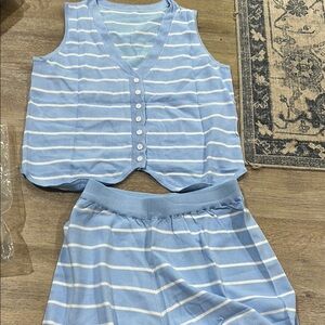 NWT women’s Imily Bela 2 piece outfit set - sky blue v neck tank top